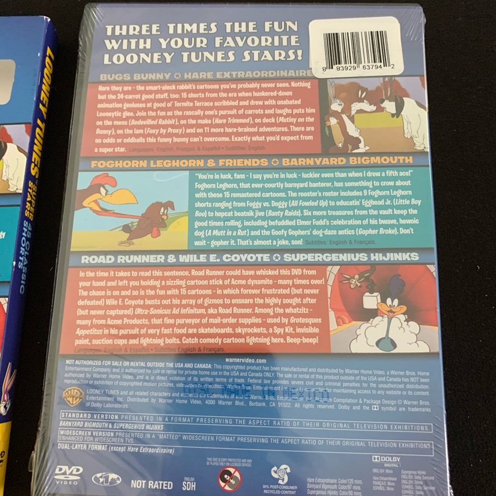 Looney Tunes Super Stars: 45 Classic Shorts DVD New Sealed - Picture 4 of 4